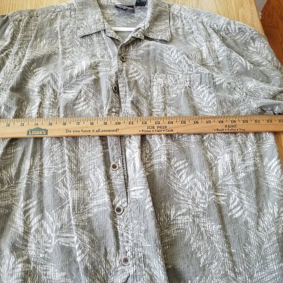 OP Ocean Pacific Men's Hawaiian Shirt Cotton Blend Tropical Floral ~ Large - Picture 4 of 7